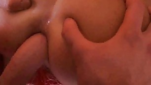 Busty teen fucking anal with Huge cock