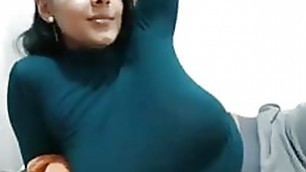 Girl boobs playing