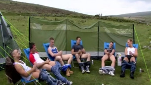 Wank party outdoors camp