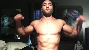 SEXY BIG COCK LATIN MUSCLE GUY CUMS
