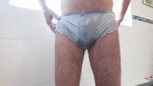 blue panties (pee and cum)