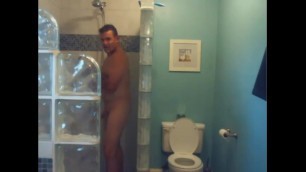 military dad cums and takes a shower