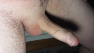 Shaved Uncut Cock Edging and Cumming