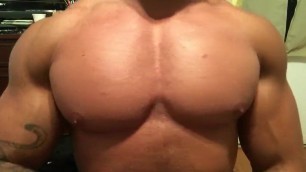 SEXY LATIN MUSCLE GUY CHEST  WORSHIP