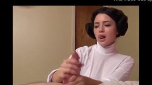Star Wars Princess Leia Cosplay Hand Job with Super Hot Teen