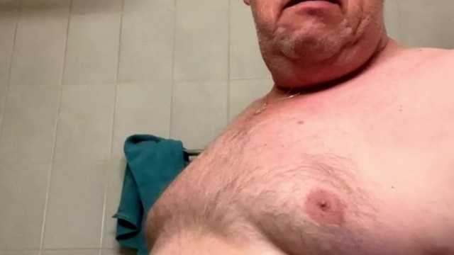 Swiss Grandpa in Shower