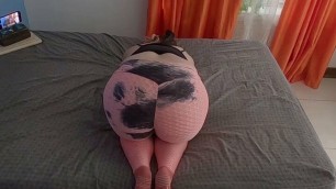 Pawg in Yoga Tights Ass Worshipped then Fucked and Cum on Engorged Clitoris!