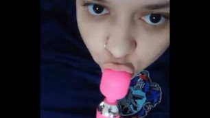Clit orgasm with my hitachi toy
