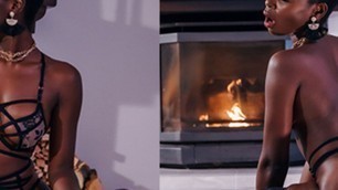 DEVIANTE - Ebony Babe Zaawaadi Gets Her Pussy Licked by the Fireplace
