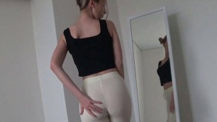 My stepsister caught me with a standing dick and fucked me - Bellamurr